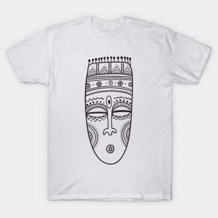 Tribal mask Black T-Shirt